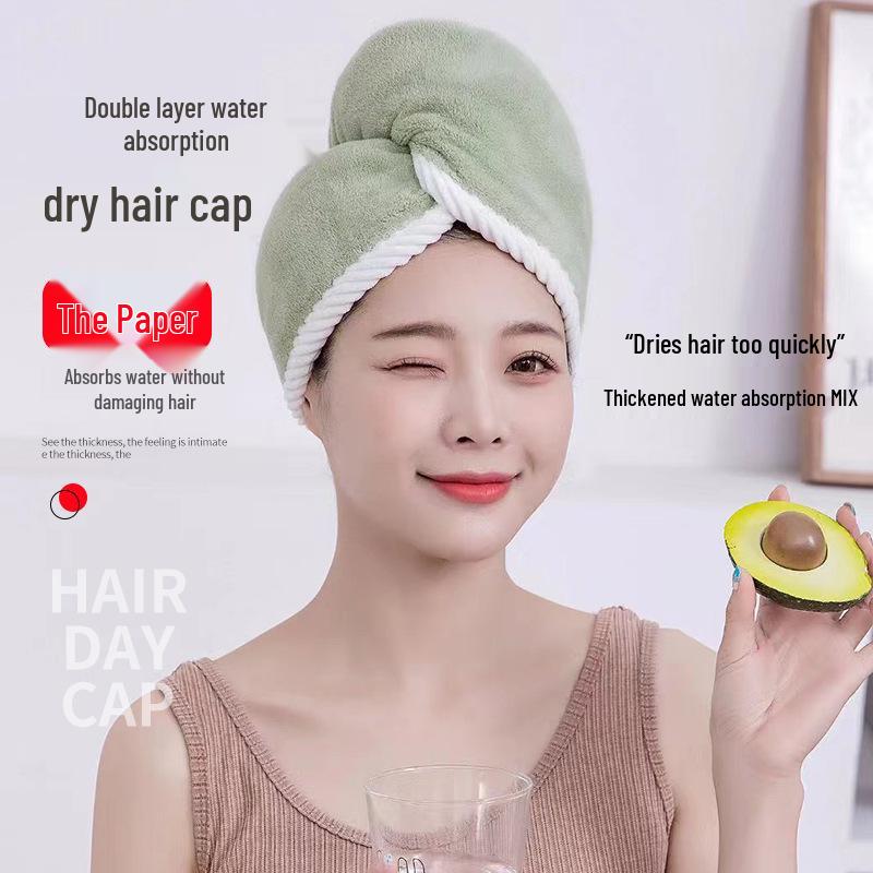 Women's 2025 Quick-Dry Double-Layer Headscarf Towel Cap