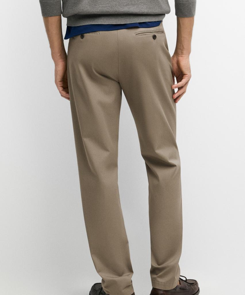 Masimodutti Cotton Blend Slim Fit Pants