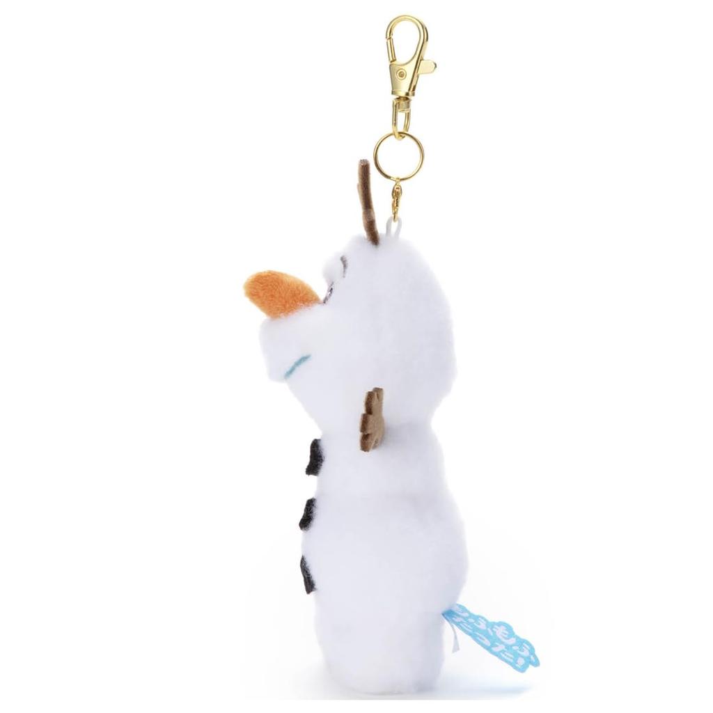 Disney Character Fluffy Olaf Key Charm Mascot Plush Toy, Approximately 15cm Tall