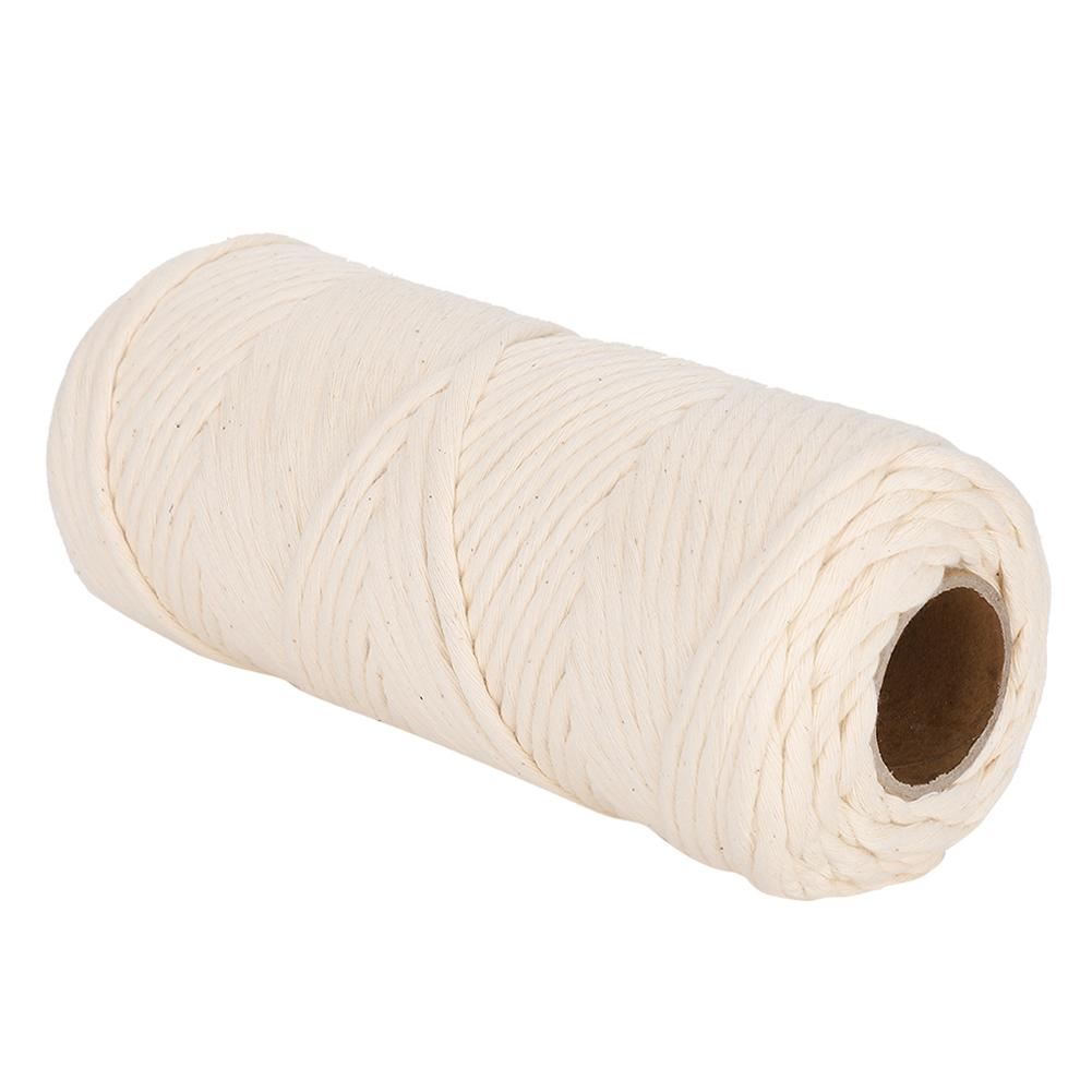 100m Cotton Rope Single Strand Cotton Macrame Yarn Cord for DIY Crafts Making