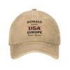 Unisex Make Europe Great Again Cap Headwear Baseball Cap Vintage  Trucker Hat Adjustable
