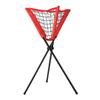 Triangular Net Bag Portable Baseball Softball Batting Practice Tripod Ball Rack Red