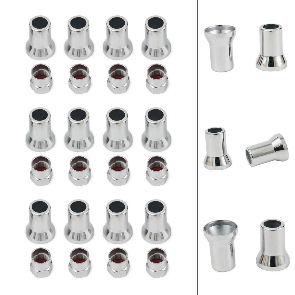 TR413 Chrome Car Truck Tire Wheel Tyre Valve Stem Hex W/ Sleeve Covers Hot Sale Left Right Front Rear Auto Accessories
