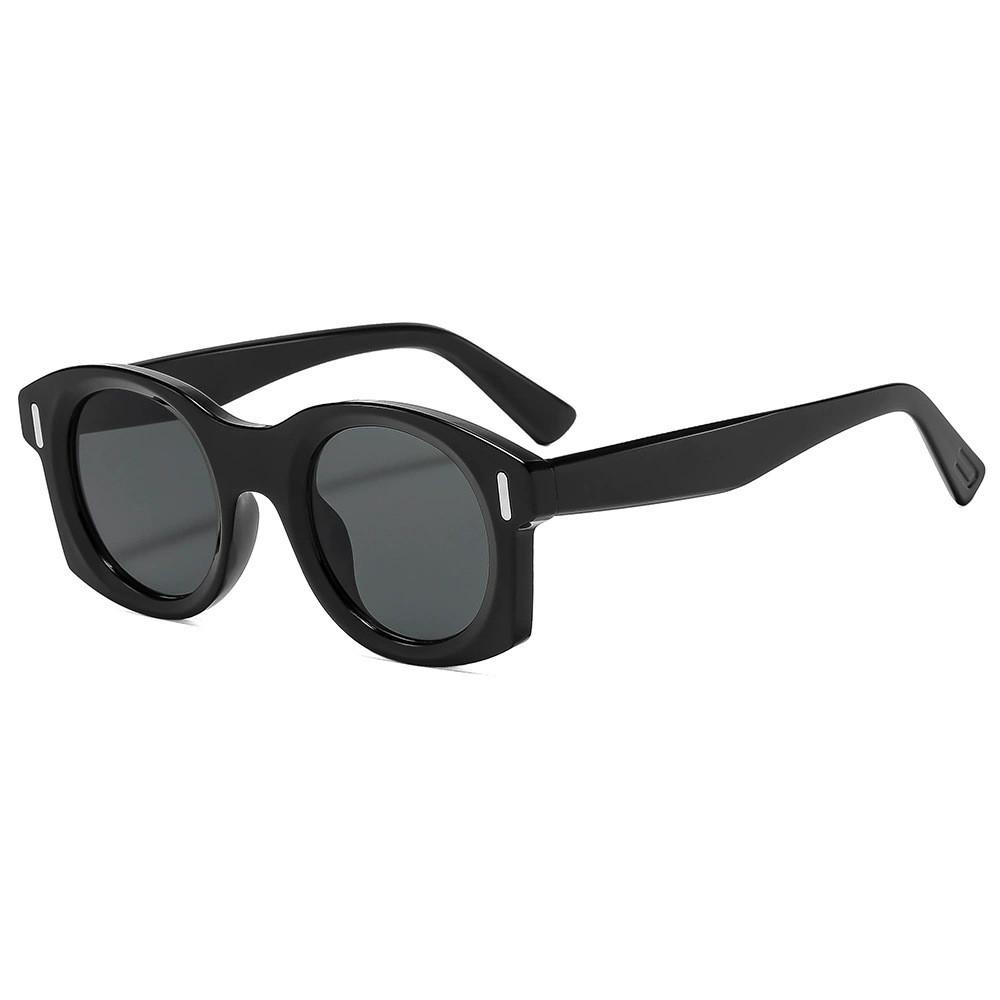 Retro Geometric Style Square Sunglasses With Ac Lenses For Summer Outdoor Sports BrightBlackFrame