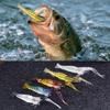 10pcs Simulation Shrimp Fishing Lures Shrimp Lures Rig Fishing Jigs with Hook for Trout Silicone Artificial Baits