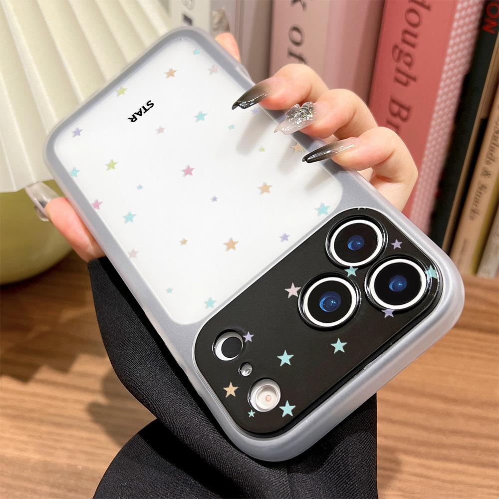 Simple color little stars for iPhone17ProMax 2-in-1 mobile phone case Apple 16 niche 15 factory