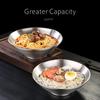 Aesthetic Design 304 Stainless Steel Japanese Ramen Bowl Heat-insulating Noodle Tableware Cutlery for Christmas and New Year