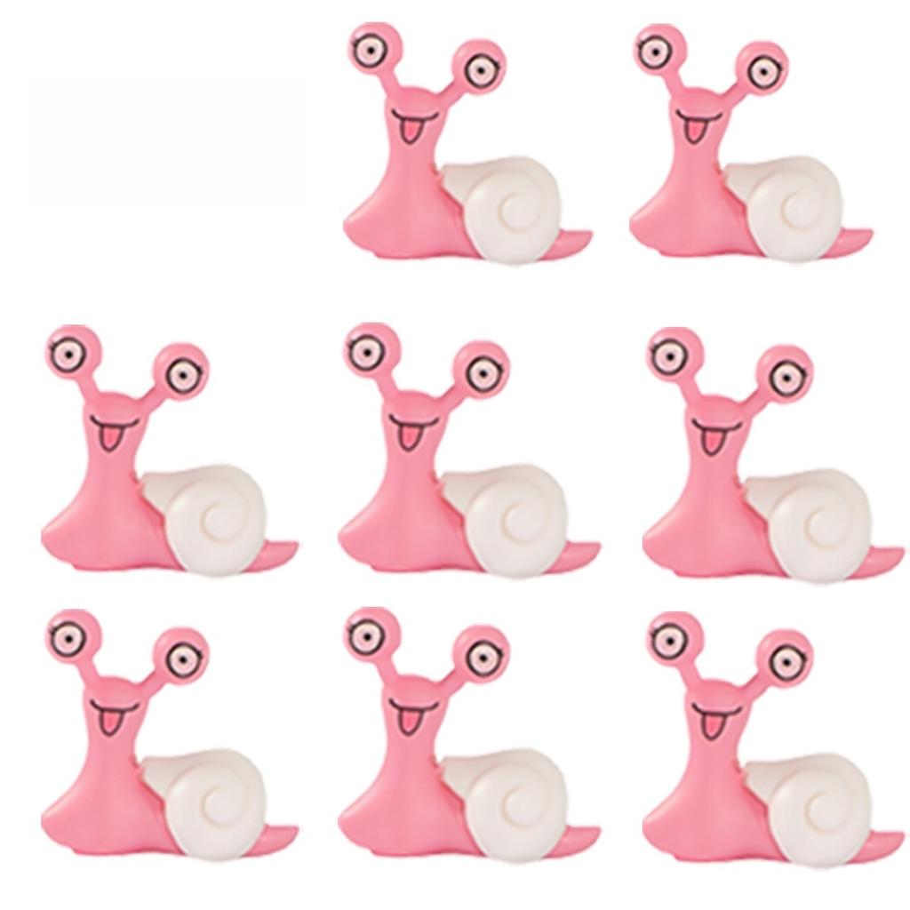 2-8 PCS Miniature Resin Snail Figurine – Cute Garden Ornament for Fairy Dollhouse, Bonsai Plant Decor & Terrarium