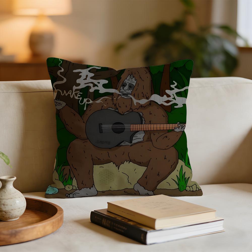 Quirky The Big Lez Show Cushion Cover Short plush pillowcase for bed sofa carwashable