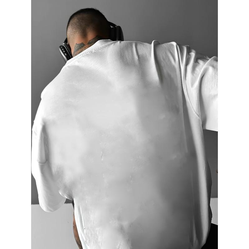 Tamanhos Europeus Kiss Me Again" Camiseta Casual Masculina com Estampa de Moda, Top Primavera/Verão, Camiseta Confortável com Gola Redonda