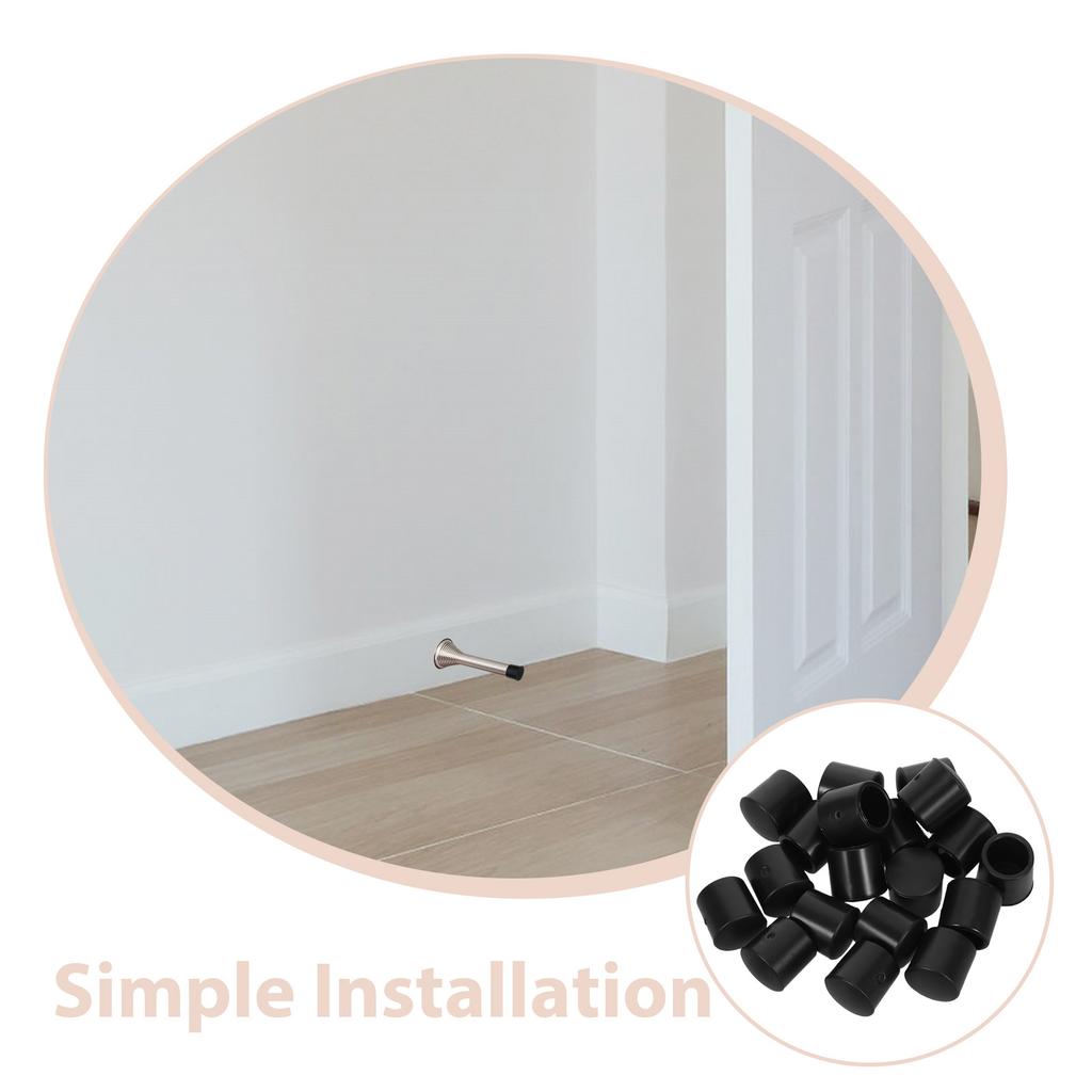 20Pcs Universal Spring Door Stopper Caps Plastic Replacement Tips Noise Reduction Wall Protection Easy Installation Door Stopper