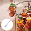 S/M/L Spieße Heißluftfritteuse Edelstahl Grill Vertikaler Spieß Hängender Ofen Kebab-Gestell Kebab-Halter Küchenhelfer Grill