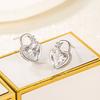 Simple and High-end, Fresh and Sweet, with Locks In the Heart Earrings