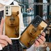 Phone Case: 2D Flat Samsung Galaxy A34 A35 M05 M06 S20 S22 S21 FE Plus 5G Step Protection Case, Capybara Looking At the Camera, Christmas and Hallowee