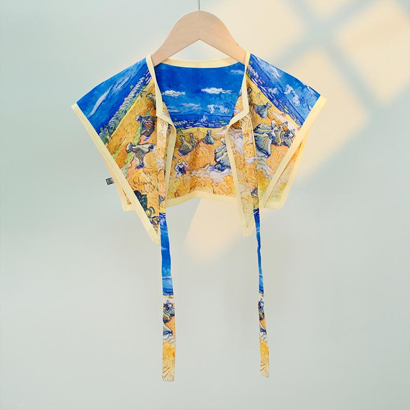 French Vintage Lace-Up Shawl: Women's Spring/Autumn Decorative Caplet, Thin Layered Neck & Shoulder Cover