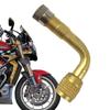 Motorcycle Air Valve - 90 Degree Bend Tire Valve Extension Adapter | Copper Material