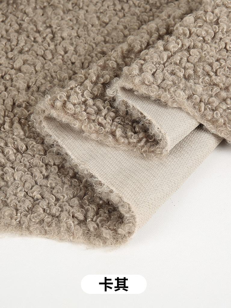 50x50cm Thicken Imitation Middle Sheep Roll Wool Plush Fabric for Cotton Doll Hair Cloth Plush Toy Handmade DIY Clothing Fabric