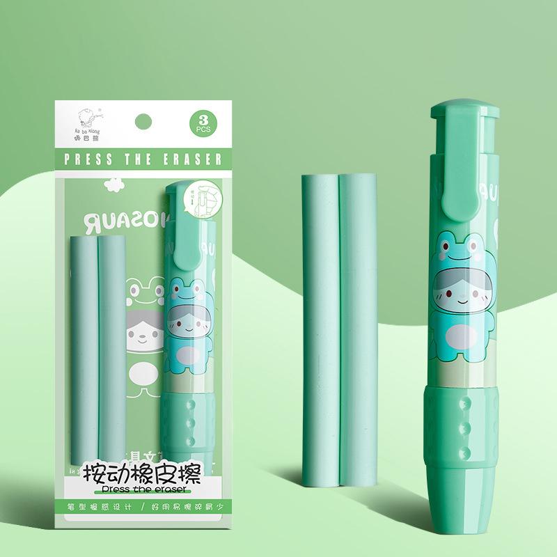 

Ластики Выдвижной пресс Карандаш Резиновые корректирующие принадлежности Школьные канцелярские принадлежности зелёный