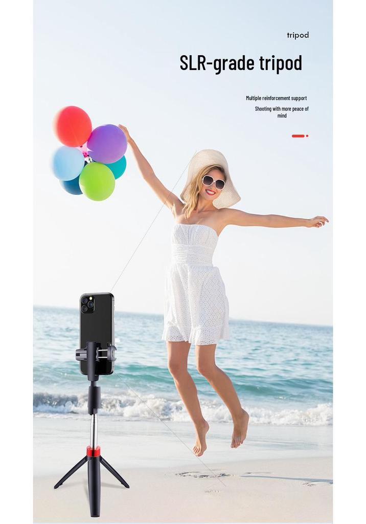 Y11 Mobile Bluetooth Selfie Stick Tripod: Portable, Retractable, Foldable, Rotating Stand for Outdoor Live Broadcasts