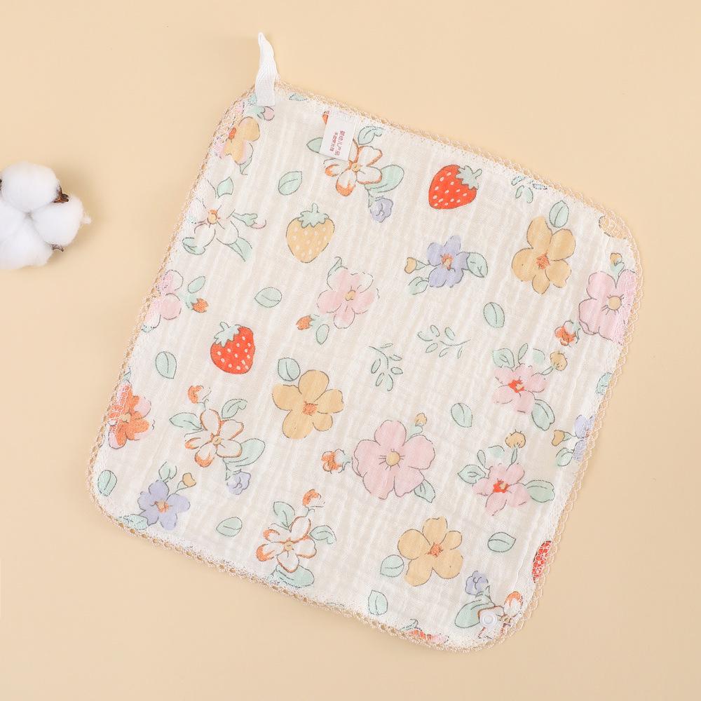 

Pure Cotton Children s Washcloth & Baby Bib Scarf - Multifunctional Square Towel 26x26 cm