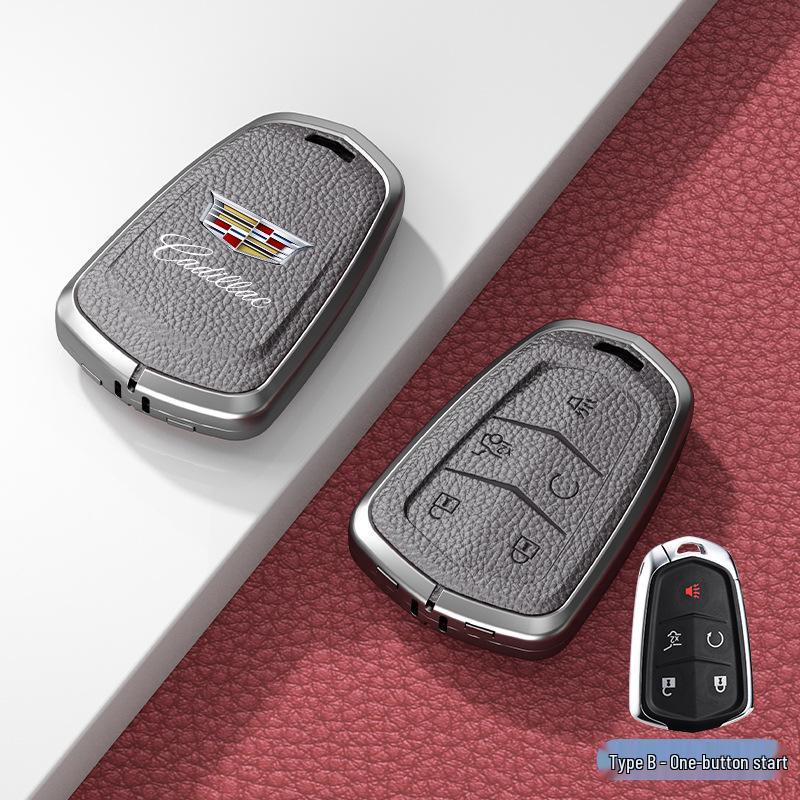 Lädernyckelskydd för Cadillac XT5/CT6/XT4/XTS och ATSL – Unisexdesign med spänne