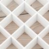 M-Modern-1: 12 Dollhouse Miniature Wood Storage Rack 16 Grid Shelves White White Storage Shelf House Furniture Decor White