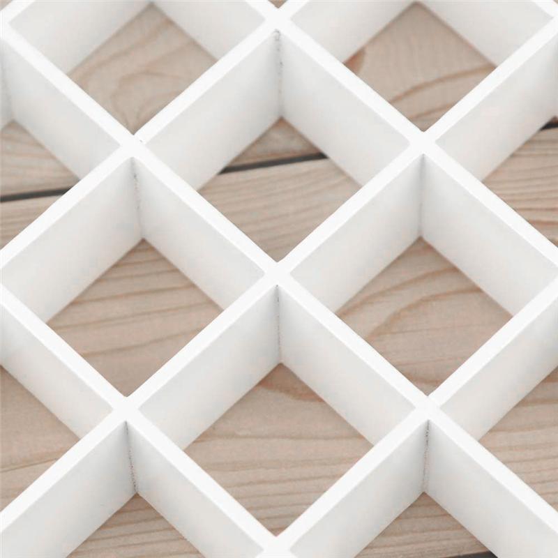 M-Modern-1: 12 Dollhouse Miniature Wood Storage Rack 16 Grid Shelves White White Storage Shelf House Furniture Decor White