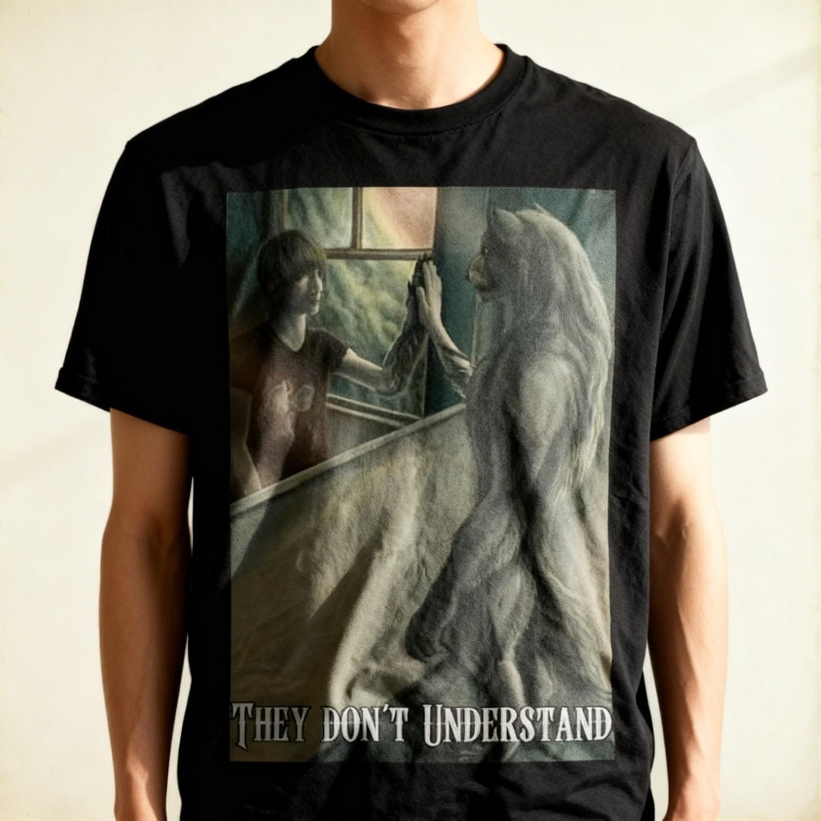 Werewolf Ripping Meme Alpha Wolf Werewolf Literally Me T-Shirt S-5XL M