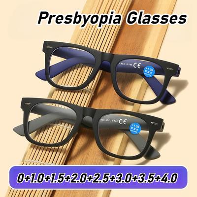 Hochwertige Lesebrille Herren Klassisch Und Retro Presbyopie Brille Damen Blaulichtfilternde Brille Dioptrien +1,0 Bis +4,0
