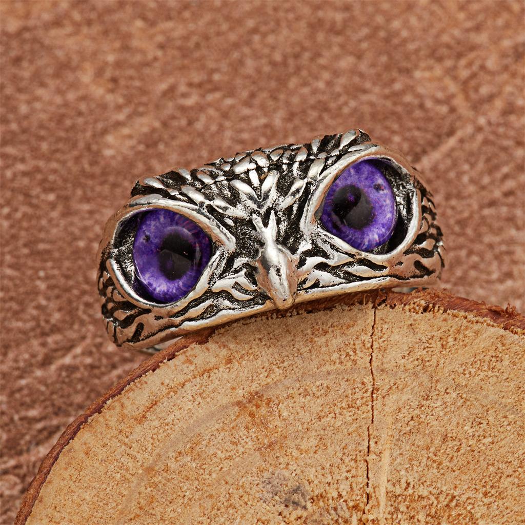 Urokliwe Vintage Urocze Proste Wzornictwo Pierścionki Sowa Dla Kobiet Mężczyzn Srebrny Kolor Zwierzę Sowa Pierścionki Zaręczynowe Ślubne Biżuteria Imprezowa Prezenty