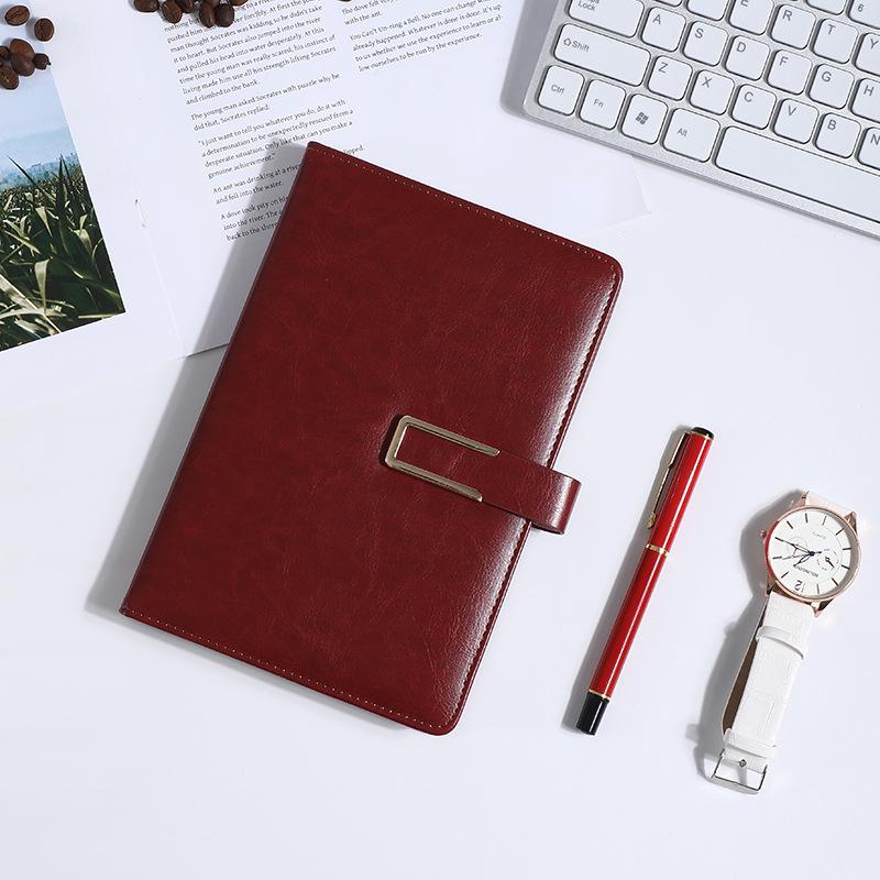 Premium Business Leather Notebook Gift Set with Custom Logo, A5/B5 Sizes, Thick Conference Notepad