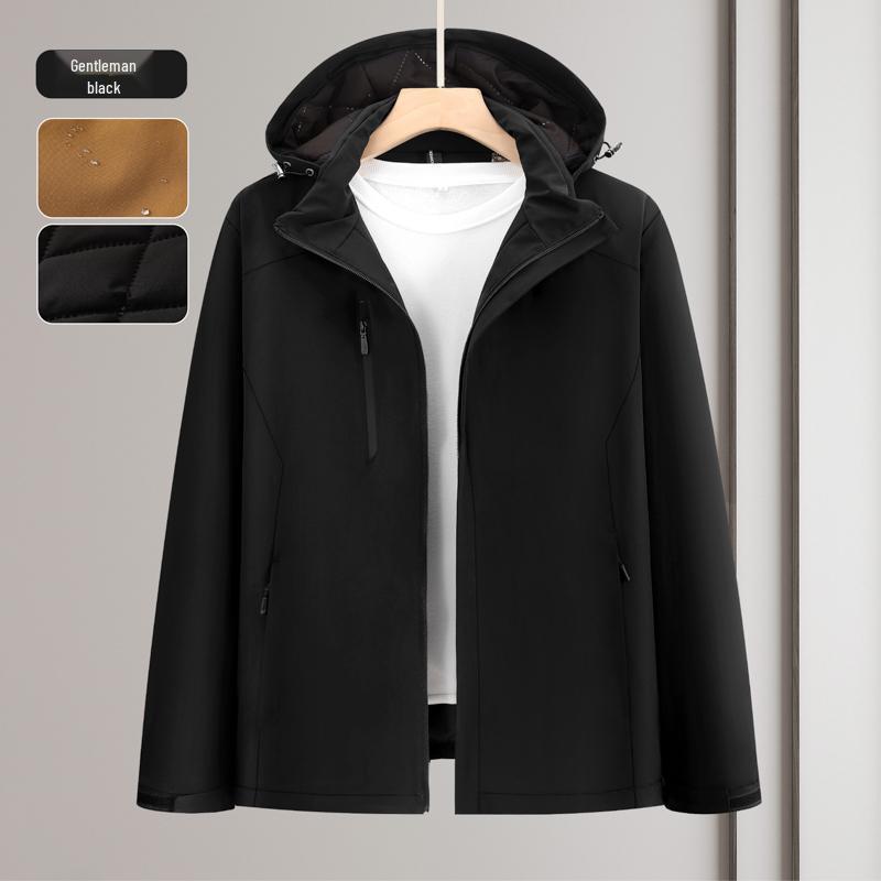 Unisex Graphene-Enhanced Windbreaker: Cotton & Velvet, Heat-Retaining, Windproof, Waterproof, Custom Embroidery