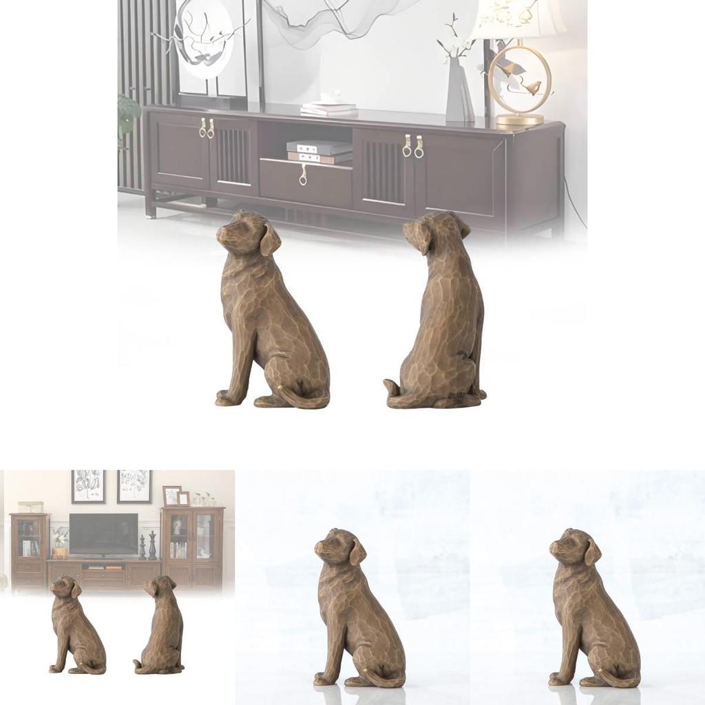 Adorable Brown Resin Dog Figurine With Vintage Style Perfect For Home Decor And Gift Giving