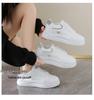 2024 Women's White Korean Style Thick Sole Sneakers: Versatile Autumn Casual Shoes