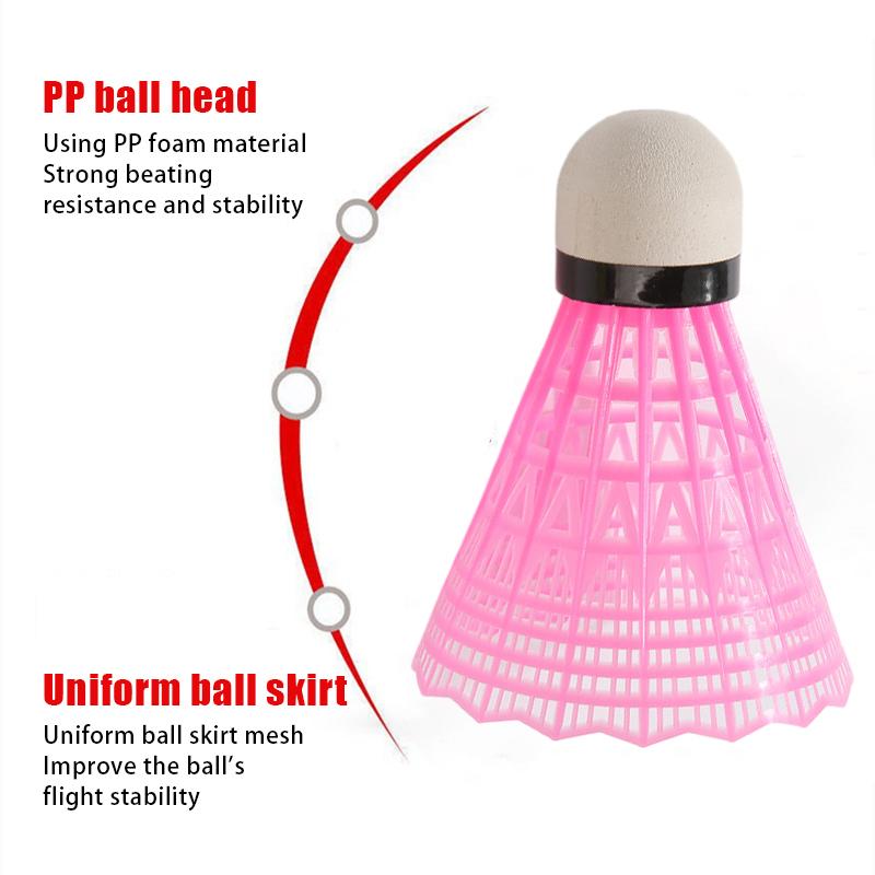 1Pcs Pink Imitation Nylon Ball Durable Badminton Outdoor Plastic Nylon Practice Game Training Use