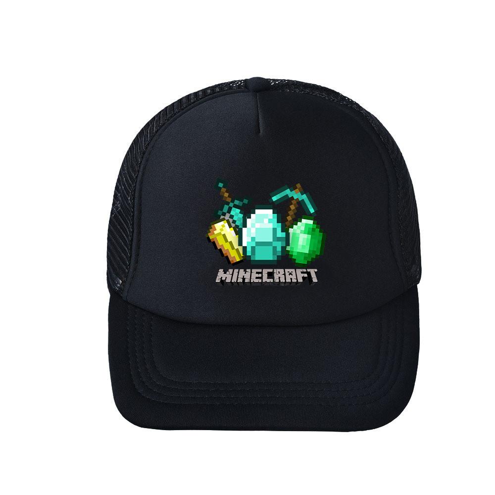 Minecraft Pattern Print Baseball Cap Outdoor Sun Protection Breathable Gift Hat