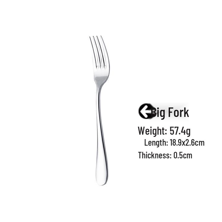 Stainless Steel Cutlery Set: Knife, Fork & Spoon - High-Grade Tableware for Hotels