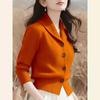 Spring Autumn Turndown Collar Women Knitt Cardigan Sweater Fashion Korean Version Female Knitwear Tops