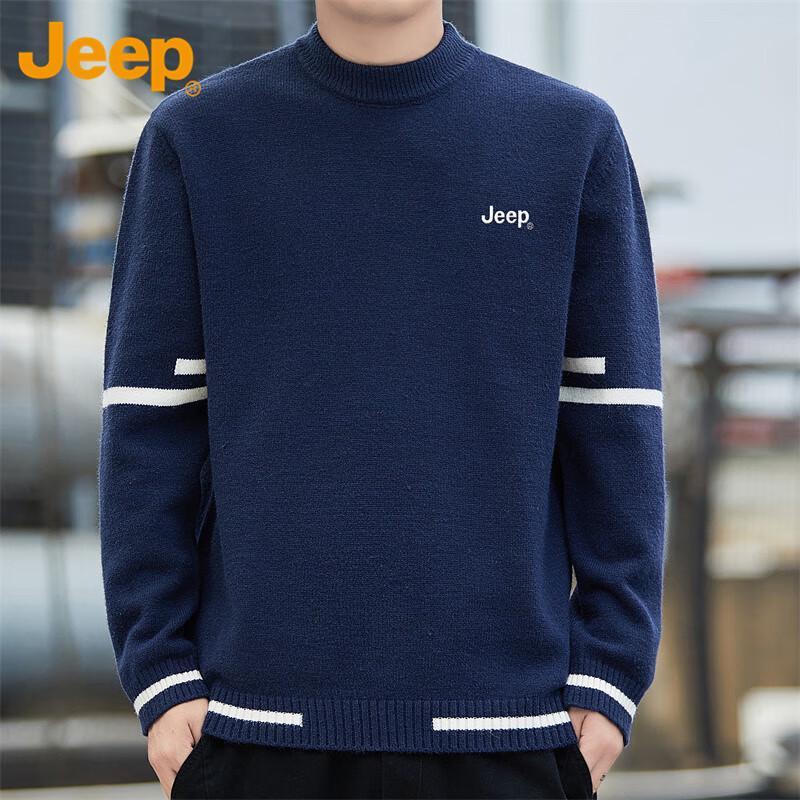 Jeep Men's Autumn/Winter Half-Turtleneck Knit Sweater