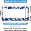 Hawaiian Blue Flowers License Plate Holder Frame Cover Beautiful Floral Car Accessories Stainless Aluminum Steel Auto Parts Car Tag Frame Decorative