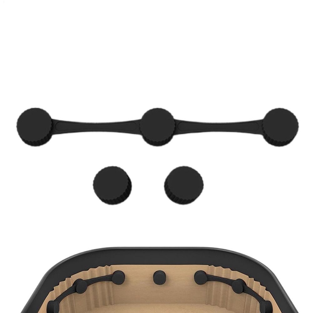 1pc Reusable Air Fryer Magnet Silicone Buckle Non-Scratch Paper Holder  Lock Disposable Liners