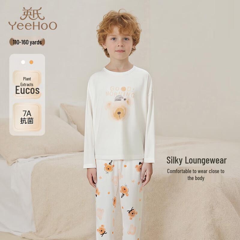 YEEHOO Kids  Art Bear Long Sleeve Pajama Set 150cm