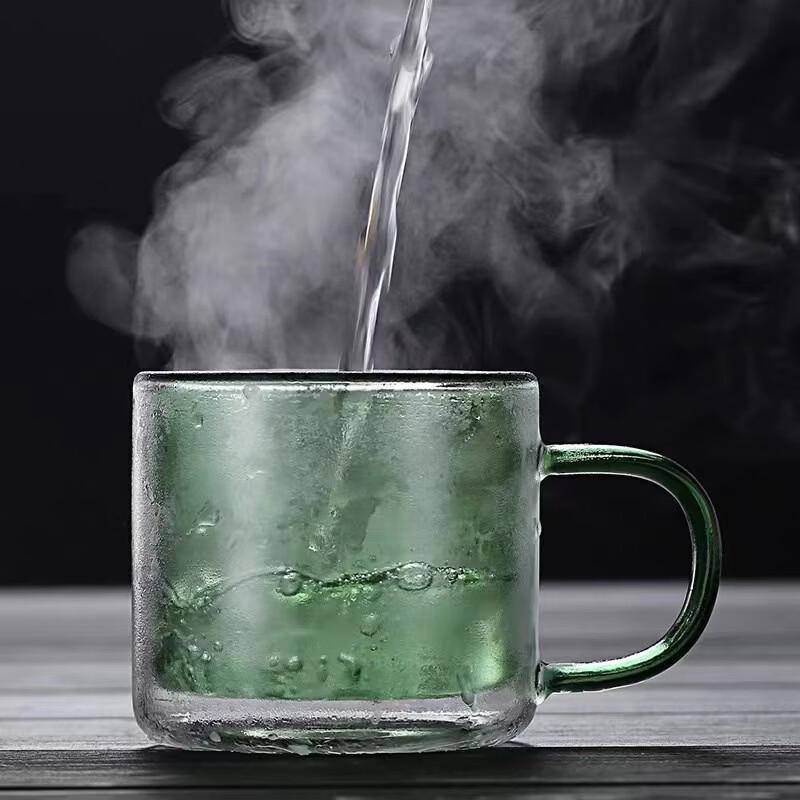 Double-Wall Glass Mug with Handle