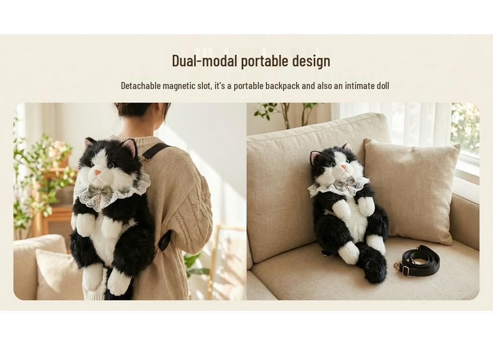 Adorable Plush Cat Backpack Cloth Doll - Perfect Gift for Girlfriend
