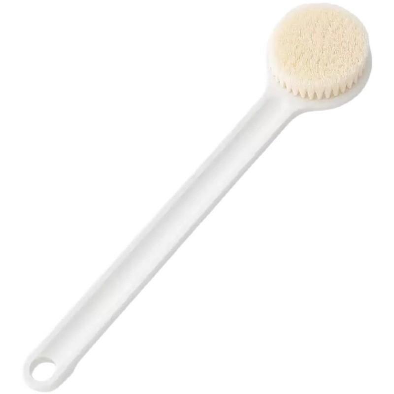 Long Handle Bath Brush With Soft Bristles Back Scrubbing Shower Exfoliation Tool Universal Body Cleanser