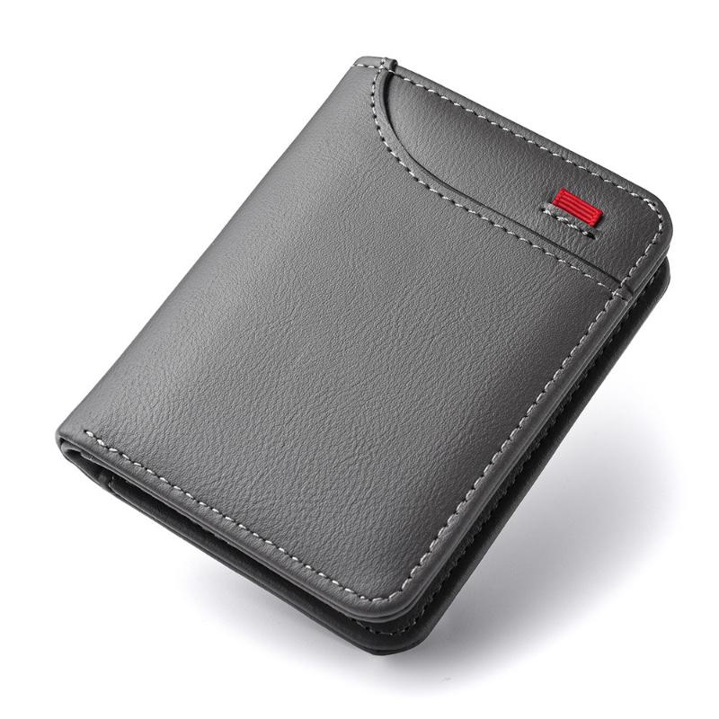 Men's Wallet Vertical Multi Card Small Wallet Driver's License Youth Mini Student Change Bag Card Bag Large Capacity Card Holder Men Mini Wallet