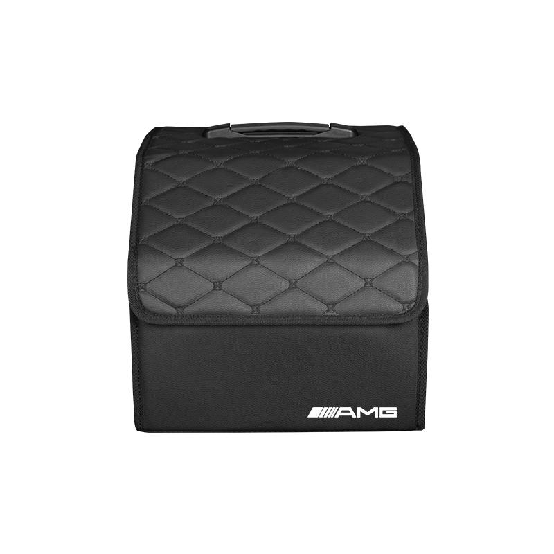 

GLC GLB Leather Suitcase Car Trunk Organizer Box Foldable Storage Bin For Mercedes Benz AMG GLE GLS CLS GLC CLA GLA GLK ML C197