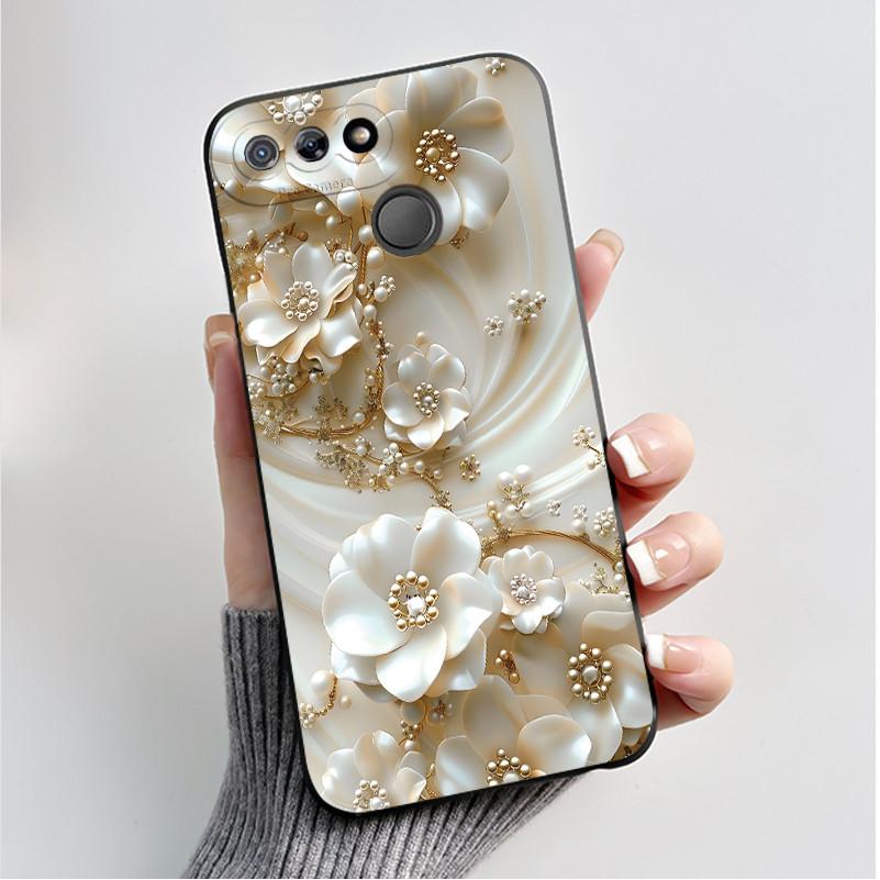 Printed Phone Case For Itel P15 A35 A25 PRO Fundas Capa Soft Silicone Black Shell for ITEL A25 Cover Cute Flower Cartoon Casing