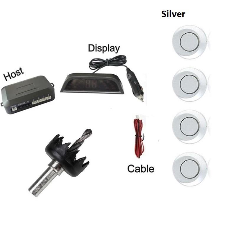 Auto LED Parksensor Parktronic Anzeige Rückfahrkamera Rückfahr-Parkradar Monitor Detektor System Mit 22mm 4 Sensoren