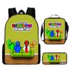 Rainbow Friends Zaino Scolastico Rainbow Friends Zaino Cartone Animato Borsa a Tracolla Astuccio Set da Tre Pezzi